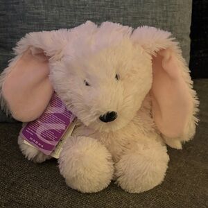 New Warmies Plush Pink Bunny Stuffed Animal - Soft Cuddly Toy